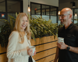 CRG Coworkers Drinking Coffee